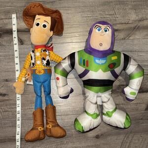 Disney Woody Buzz Lightyear Plush Pixar Toy Story Stuffed Doll Cowboy 17"